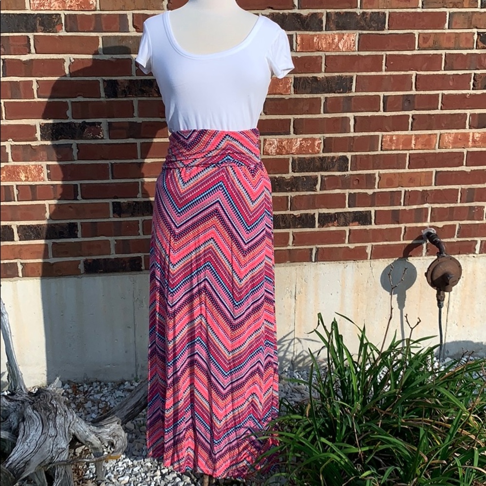 Aztec print maxi skirt